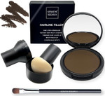 Keratin Research Hairline Filler Unisex Mineral Powder Root Touch-Up Hair Loss Concealer Scalp & Beard Bald Patch Coverage Fibers For Thinning Hair Waterproof Organic Natural Look (Warm Med Brown, Xl)