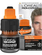 LOreal Paris Men Expert One Twist Mess Free Permanent Hair Color, Mens Hair Dye To Cover Grays, Easy Mix Ammonia Free Application, Dark Brown 03, 2 Application Kit