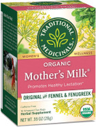 Traditional Medicinals Tea, Organic Mother's Milk, Promotes Healthy Lactation, Breastfeeding Support, 16 Tea Bags