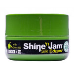 Ampro Shine-N-Jam Edges - Excellent For Taming Fringe, Ponytails, And Updos - Provides Firm Hold With Non-Greasy Shine - Moisturizes And Smoothes Hair With Silk Proteins - 2.25 Oz
