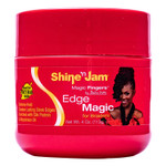 Ampro Shine-N-Jam Magic Fingers Edge Control - Provides Firm Hold With Non-Greasy Shine - Strengthens Hair With Silk Proteins And Softens With Abyssinian Oil - Excellent For Taming Fringe - 4 Oz