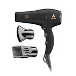 Andis 80750 1875-Watt Tourmaline Ceramic Ionic Salon Hair Dryer With Diffuser, Fast Dry Low Noise Blow Dryer, Travel Hairdryer For Normal & Curly Hair, Soft Grip, Black