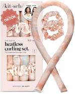 Divi X Kitsch Satin Heatless Hair Curler Set - Heatless Curls Overnight, Hair Rollers For Soft Curls & Frizz-Free Styling, No Heat Curlers To Sleep In, Curling Rod Headband For Overnight Curl- Sage