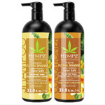 Hempz Shampoo & Conditioner Set - Original Floral & Banana Scent For Dry, Damaged, Color Treated Hair - Hydrating, Softening, Moisturizing Vegan Biotin For All Hair Types Duo Set - 33.8 Fl Oz