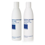 Lather Bamboo Lemongrass Shampoo & Conditioner Set - Gentle Daily Moisturizing Shampoo & Hair Detangler Conditioner For All Hair Types - Lightweight, Non-Greasy, Sulfate Free - 8 Fl Oz Bottles