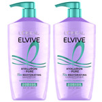 L'Oreal Paris Elvive Hyaluron + Pure Shampoo And Conditioner Set, Clarifying Shampoo And Rehydrating Conditioner With Salicylic Acid And Hyaluronic Acid, 1 Kit