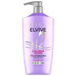 L'Oreal Paris Elvive Hyaluron Plump Hydrating Shampoo For Dehydrated, Dry Hair Infused With Hyaluronic Acid Care Complex, Paraben-Free, 26.5 Fl Oz