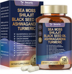 25-In-1 Sea Moss Capsules, 120 Capsules Per Bottle, 2 Bottles