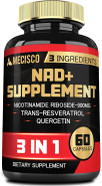 3In1 Nad+ Supplement 1200Mg - Nicotinamide Riboside With Trans Resveratrol & Quercetin - Cellular Activity, Immune, Aging Health - 60 Count Supply For 30 Days