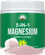 5-In-1 Magnesium Powder Drink For Women & Men. Magnesium Glycinate + Citrate + Malate + Chelate + Taurate. Great Tasting Vegan Supplement For Muscle Relaxation, Sleep, Cramps. Orange Flavor