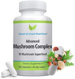Advanced Mushroom Complex - Lion'S Mane, Reishi, Cordyceps, Chaga, Turkey Tail, Maitake 10X Mushroom Blend Superfood  Immune Support & Nootropic Brain Supplements For Immunity & Energy - 60 Capsules