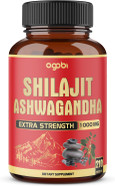 Agobi 210 Capsules - 600Mg Shilajit Supplement With 400Mg Organic Ashwagandha Root - Shilajit Pure Himalayan Organic For Energy Production, Immune System Brain Health, Focus & Concentration