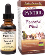 Amber Naturalz Pyntril Peaceful Mind Herbal Supplement For Dogs, Cats, Birds, Guinea Pigs, And Rabbits | Herbal Pet Supplement For Relaxation | 4 Fluid Ounce Glass Bottle | Manufactured In The Usa