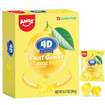 Amos 4D Fruit Gummy Candy  Lemon Burst Flavor, 8.47Oz Bag  3D Shaped, Juice-Filled Gummies  Fun & Delicious Snack, Gluten-Free, Kid & Family Favorite