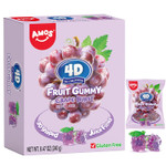 Amos 4D Gummy Fruit Filled Candy, Fruit Snacks Juicy Burst, Peach Juice Filled, Soft And Chewy, Gluten Free 2.29Oz Per Bag