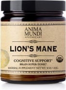 Anima Mundi Apothecary Lions Mane Brain Tuner Mushroom Powder - Organic Lions Mane Extract Powder For Cognitive Support - Organic Mushroom Powder Supplement (5Oz / 141G)