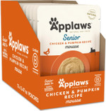 Applaws Natural Senior Wet Cat Food In Creamy Mousse, Limited Ingredient Cat Food With Real Protein, Chicken Breast & Pumpkin In Mousse (12 Count, 2.47 Oz Pouches)