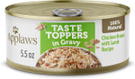 Applaws Taste Toppers, Grain-Free Dog Food Topper, Limited Ingredient, Chicken Breast With Lamb In Gravy (12 X 5.5Oz Cans)