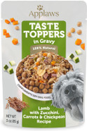 Applaws Taste Toppers, Limited Ingredient Dog Food Topper, Lamb With Zucchini, Carrots & Chickpeas In Gravy (12 X 3Oz Pouches)