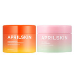 Aprilskin Double Cleanse Duo  Carrotene Ipmp Hydromelt Cleansing Balm & Pink Aloe Facial Polish Cleanser, Hydrating And Gentle Care For Fresh, Radiant Skin