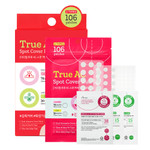 Ariul True Ac Spot Cover Duo Set  Before & After Blemish Care, Hydrocolloid Patch With Salicylic Acid, Niacinamide, Tea Tree Oil & Cica, Ultra-Thin, Korean Skin Care, 106 Patches (Red - Duo Set)