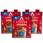 Atkins Strong High Protein Shake, Vanilla Flavored, 30G Protein, Low Carb And Low Sugar Shake, Keto Friendly, Gluten Free, Muscle And Gut Health Support Complex, 12 Count