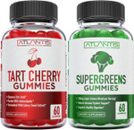 Atlantis Nutrition 60 Tart Cherry Gummies + 60 Supergreens Gummies