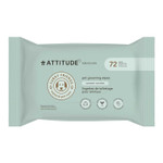 Attitude Pet Grooming Wipes, Plant And Mineral-Based Ingredients, Vegan And Cruelty-Free Biodegradable Products, Unscented, 72 Count