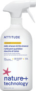 Attitude Shower & Tile Cleaner, Ewg Verified, Plant-Based & Vegan Bathroom Spray, Removes Soap Scum & Grime, Citrus Zest Scent, 27.1 Fl Oz