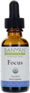 Banyan Botanicals Focus Liquid Extract  Organic Focus Supplement  Liquid Extract In Non-Alcoholic Glycerin  Nootropic Herbs For Fast-Acting Support*  1 Oz.  Non-Gmo Sustainably Sourced Vegan