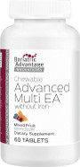 Bariatric Advantage Chewable Advanced Multi Ea Without Iron, High Potency Daily Multivitamin For Bariatric Surgery Patients Including Gastric Bypass, Sleeve Gastrectomy, Ds - Mixed Fruit, 60 Count
