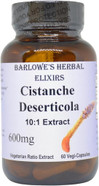 Barlowe'S Herbal Elixirs Cistanche Extract | Cistanche Deserticola | 10:1 | 600 Mg Per Capsule | 60 Veggie Capsules | Stearate Free | Glass Bottle | Non Gmo
