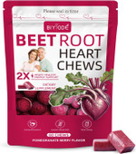 Beet Root Chews For Circulation Support  700Mg Beet Root & 250Mg Grape Seed Extract  Nitric Oxide Support For Heart & Energy  For Adults 50+  Low Sugar, Pomegranate Flavor, 60 Soft Chews