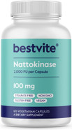 Bestvite Nattokinase 100Mg (2000 Fu) (240 Vegetarian Capsules)(120X2) - No Stearates - Vegan - Non Gmo - Gluten Free