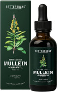 Betterbrand Mullein Drops For Lungs  Mullein Leaf Extract With Chlorophyll For Lung Cleanse & Detox  Supports Clear Lungs & Respiratory Health  All Natural Tincture, 1 Month Supply
