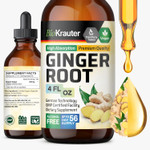 Bio Krauter Ginger Root Extract - Natural Ginger Supplements For Overall Wellness - Alcohol And Sugar Free - Vegan Drops 4 Fl.Oz