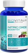 Biovitalia Nitric Oxide Booster Capsule L-Arginine Capsule Beetroot Supplement For Men & Women | Promote Blood Flow & Pre Workout Muscle Pump For Bodybuilding - 60 Vegan Capsules