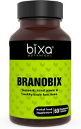 Bixa Botanical Branobix Capsules, (With Brahmi/Bacopa,Ashwagandha,Mucuna,Shankhapushpi) 60 Veg Capsules (450Mg)
