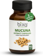 Bixa Botanical Mucuna Pruriens Extract Capsules (Kapikacchu/Velvet Bean/Kaunch Beej)  60 Veg Capsules (450Mg)