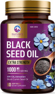 Black Seed Cumin Oil 1000Mg - Premium Extra Strength Nigella Sativa Blackseed Oil - Black Seed Oil Skin, Digestive Health & Immune Support - Non-Gmo Antioxidant, Gluten Free Supplement - 60 Softgels