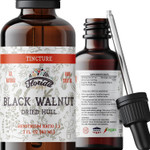 Black Walnut Tincture, Organic Black Walnut Extract Drops (Juglans Nigra, Barberry) Dried Hull