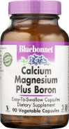 Bluebonnet Calcium Magnesium Plus Boron Vegetarian Capsules, Off White, 90 Count