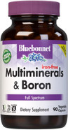 Bluebonnet Multi Minerals Supplement Plus Boron Chelated Magnesium Potassium Copper Selenium Manganese Chromium & Zinc Complex For Women & Men - No Iron, Non-Gmo, Gluten-Free - 180 Vegetable Capsules