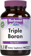 Bluebonnet Triple Boron 3 Mg Trace Mineral Bone Support - Boron Supplement For Men & Women With Citrate Aspartate & Glycinate - Vegan, Non-Gmo - 90 Vegetarian Capsules, 90 Day Supply