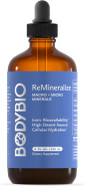 Bodybio Remineralize - Concentrated Ionic Trace Minerals To Hydrate, Detox, And Revitalize Your Cells - Over 72 Bioavailable Trace Minerals For Rapid Absorption 4 Fl Oz
