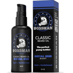 Bossman Organic Mustache & Beard Oil For Men, 2 Oz  Natural Beard Moisturizer With Jojoba, Argan & Avocado Oils (Royal Oud Scent)