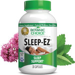 Botanic Choice Sleep-Ez- Powerful Blend Of Valerian Extract, Melatonin, Hops, Kava Kava And Lemon Balm To Help Foster Sleep With No Grogginess (30 Capsules)