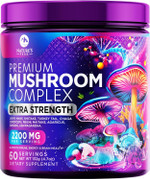 Brain Mushroom Powder - Mushroom Extract Powder, 11 In 1 Complex Mushroom Supplement With Organic Lions Mane, Reishi, Cordyceps, Chaga, Turkey Tail, Maitake For Energy & Immune Support - 60 Servings