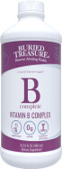 Buried Treasure B Complete - 16 Fl Oz, All 8 B Vitamins With Methylated B12 & Methylfolate, Biotin, B1, B2, B6, Antioxidant Support, Liquid & Sugar-Free, B Complex Vitamins For Women & Men