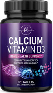 Calcium Supplements For Women 1200 Mg Plus 1600 Iu Vitamin D3, Bone Health, Teeth & Immune Support - Mineral Supplement With Vitamin D High Absorbable Premium 600 Mg Calcium Carbonate - 120 Tablets